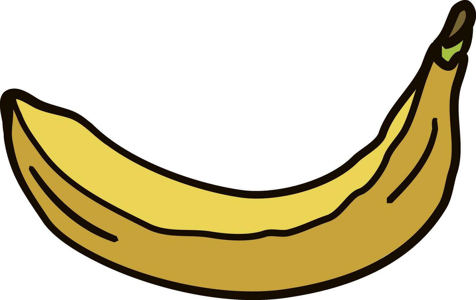 banan platt, illustration, vektor på vit bakgrund.