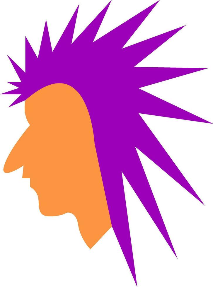 ein Mann mit ein Mohawk Vektor oder Farbe Illustration