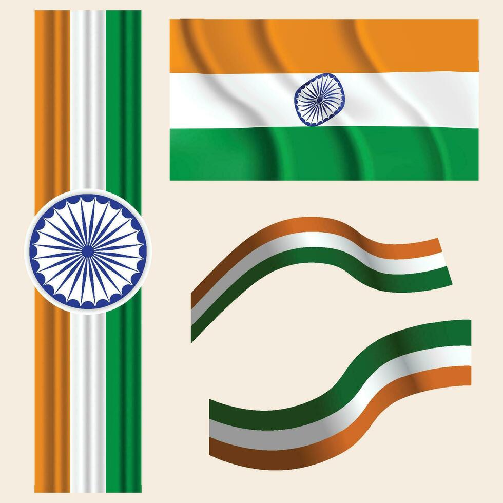 26 Januar, Republik Tag, Blumen, Form, Flagge, indisch Unabhängigkeit Tag Thema, Orange Weiß Grün, Vektor, indisch Flagge Hintergrund, Indien Festival, Kargil vijay diwas, indisch Flagge, Material, vektor