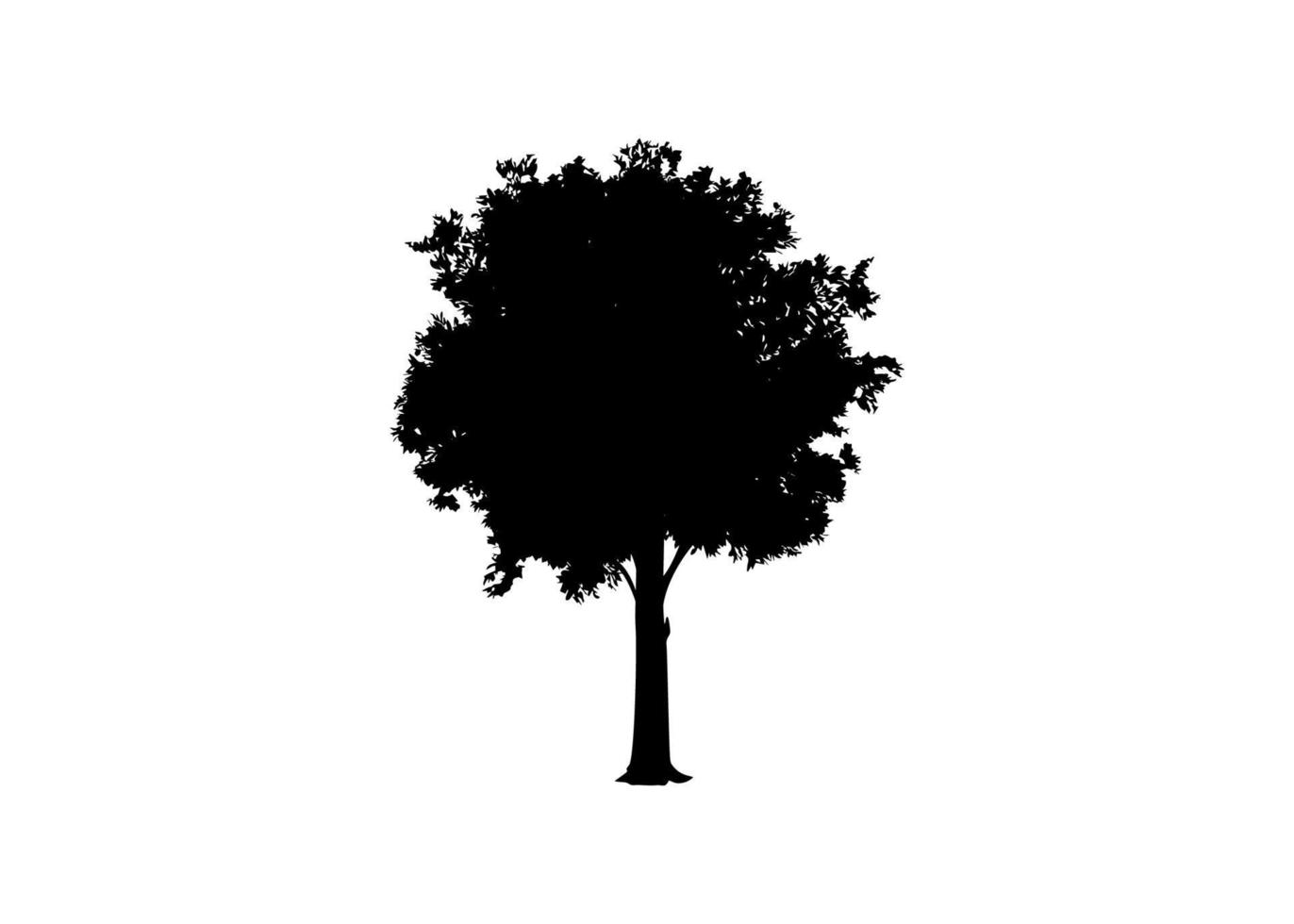 schöne Baumvektor-Silhouette-Symbol-Vektor-Illustration für Natur-Websites und -Apps, Logo-Vorlage isoliert auf weißem Hintergrund vektor