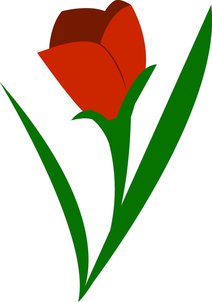 ein rot Rose Vektor oder Farbe Illustration