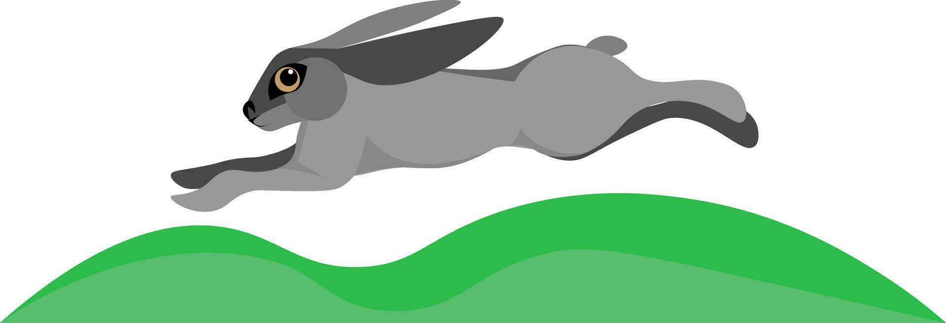 teckning av en löpning hare, vektor eller Färg illustration