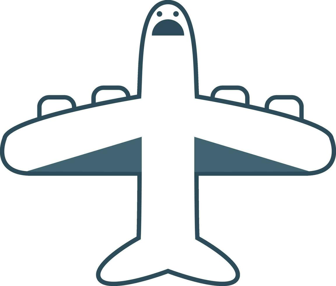 emoji av de skrikande plan på flyg, vektor eller Färg illustration