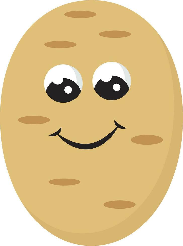 emoji av de leende grönsak, potatis, vektor eller Färg illustration