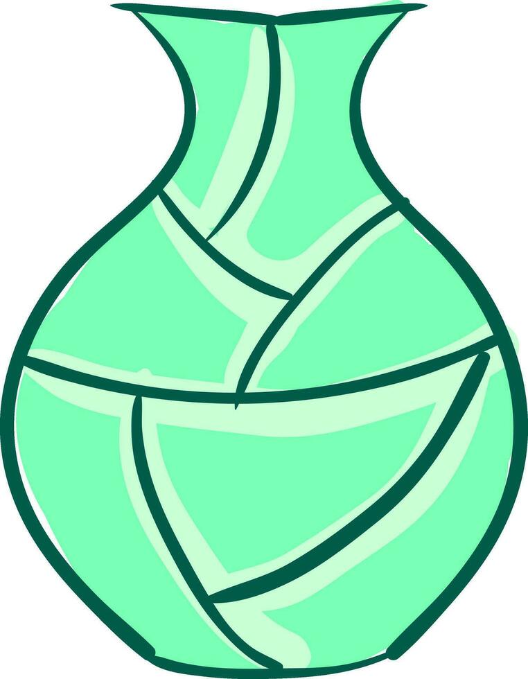 Grün Blume Vase , Vektor oder Farbe Illustration
