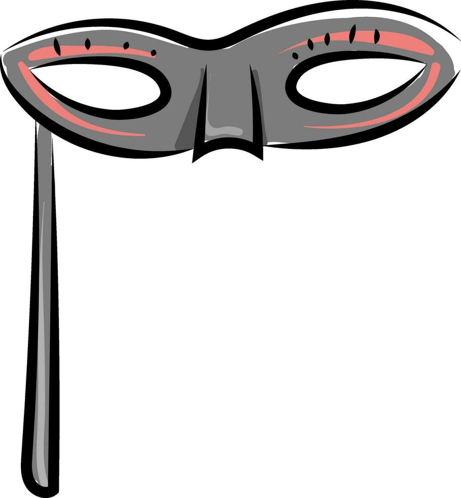 ein grau farbig Maske zum Abdeckung Gesicht, Vektor oder Farbe Illustration.