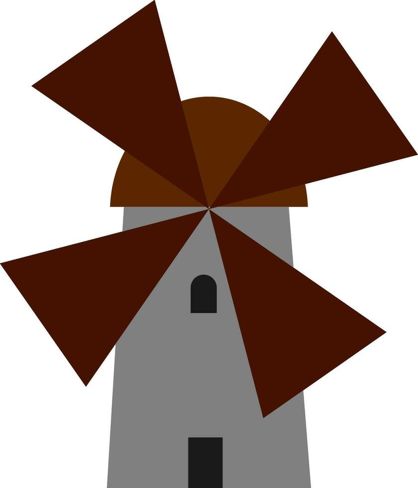 ein Wind Mühle zum Erstellen Leistung, Vektor oder Farbe Illustration.