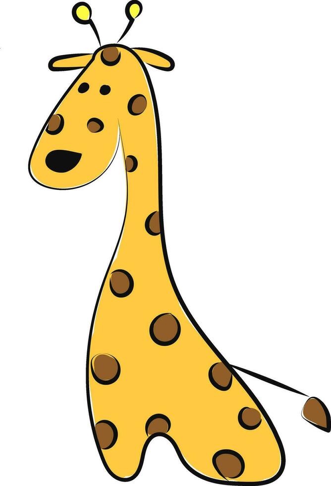 giraff tecknad serie, vektor eller Färg illustration.