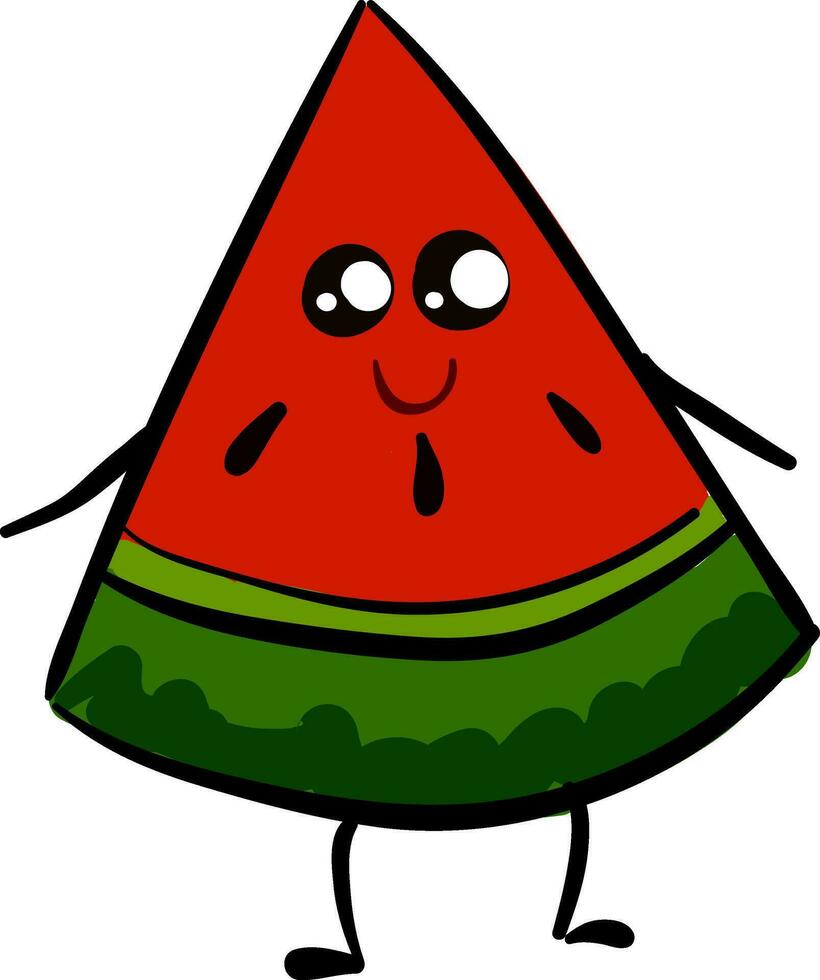 Bild von süß Wassermelone, Vektor oder Farbe Illustration.