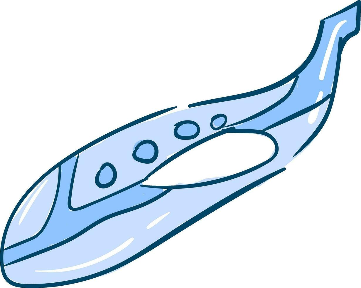 bild av blå plan - passagerare flygplan, vektor eller Färg illustration.