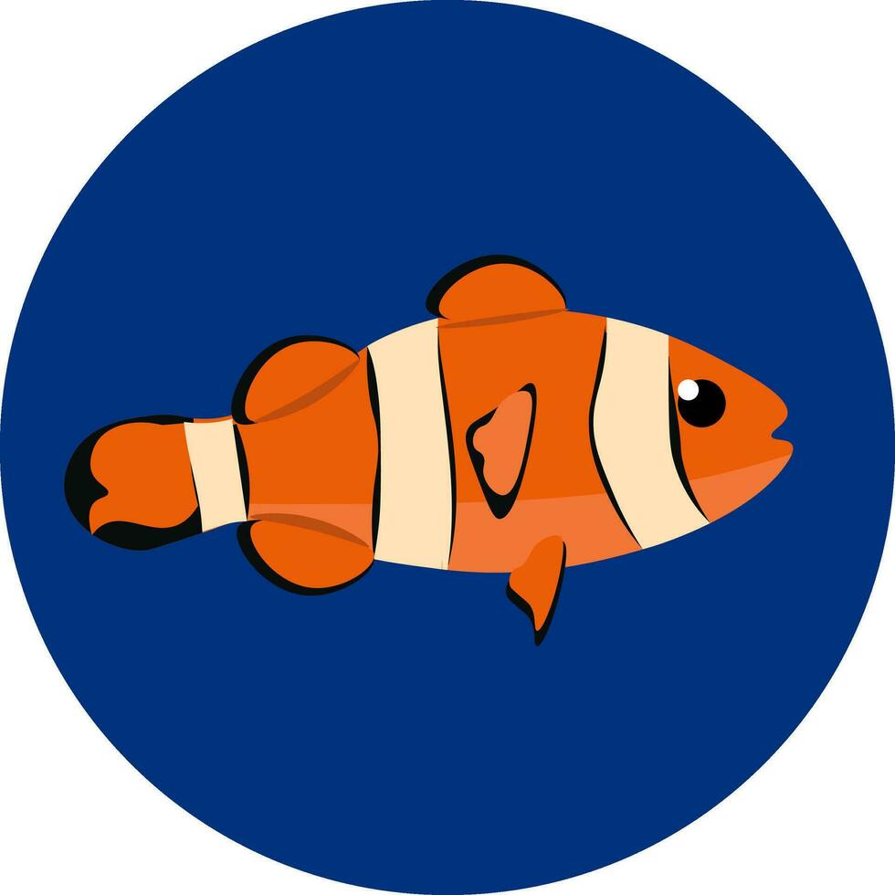 bild av clown fisk, vektor eller Färg illustration.
