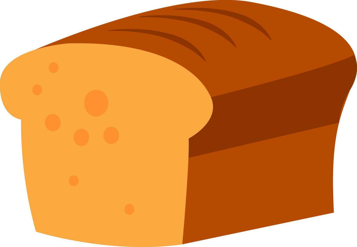 bild av en limpa av bröd, vektor eller Färg illustration.