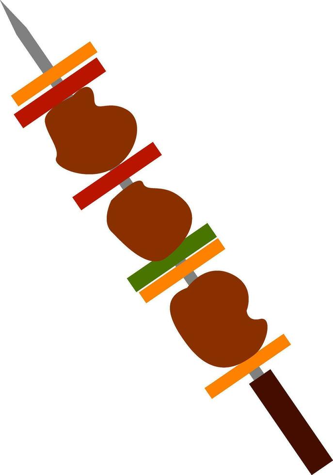 bild av utegrill mat, vektor eller Färg illustration.