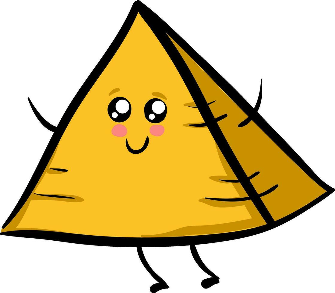 Gelb Pyramide , Vektor oder Farbe Illustration