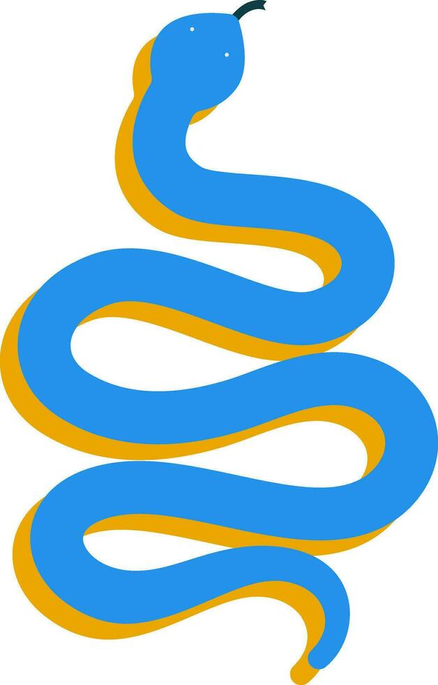Clip Art von ein blau gefärbt Rutschen Schlange Vektor oder Farbe Illustration