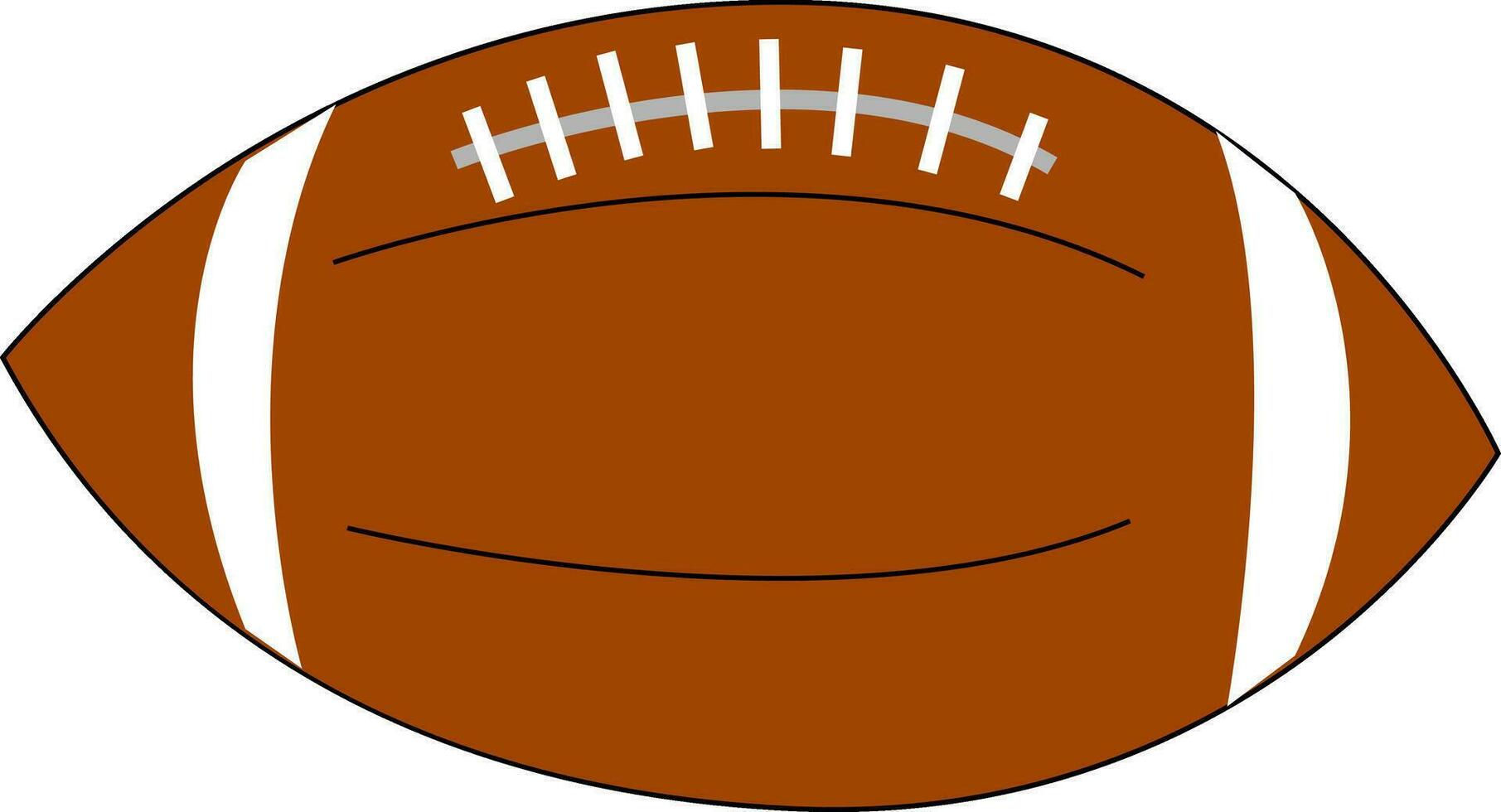 Clip Art von ein aufgeblasen ellipsenförmig Fußball Ball Vektor oder Farbe Illustration