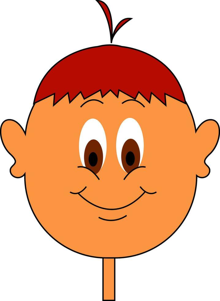 Clip Art von ein Junge mit rot Haar Farbe Vektor oder Farbe Illustration