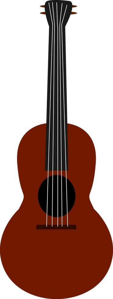 ClipArt av en rödbrun gitarr vektor eller Färg illustration