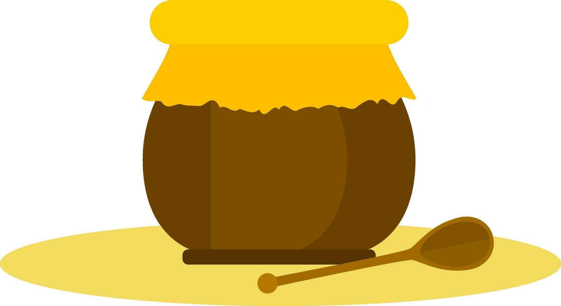 Clip Art von ein Krug mit Honig und ein Honig Stock Vektor oder Farbe Illustration