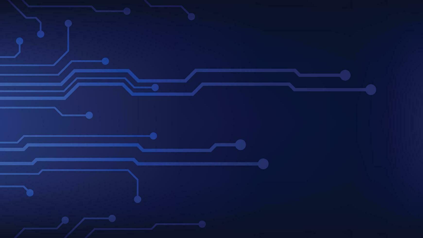 Hallo Technik Digital Schaltkreis Tafel. elektrisch Linien in Verbindung gebracht auf Blau Beleuchtung Hintergrund. futuristisch Technologie Design Element Konzept vektor