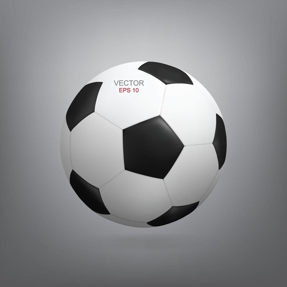 realistisk fotbollsboll med mjuk skugga. vektor. vektor