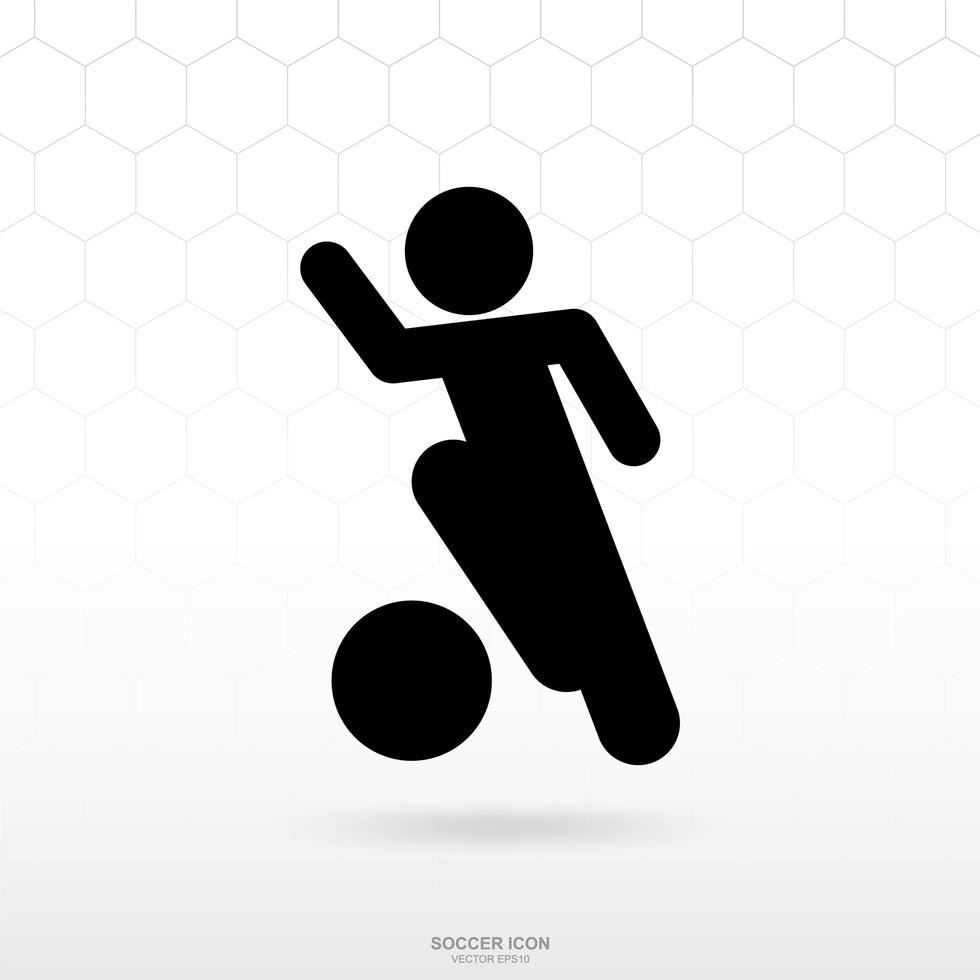 Fußballspieler-Symbol. Fußball-Fußball-Sport-Zeichen und Symbol für Template-Design. Vektor. vektor