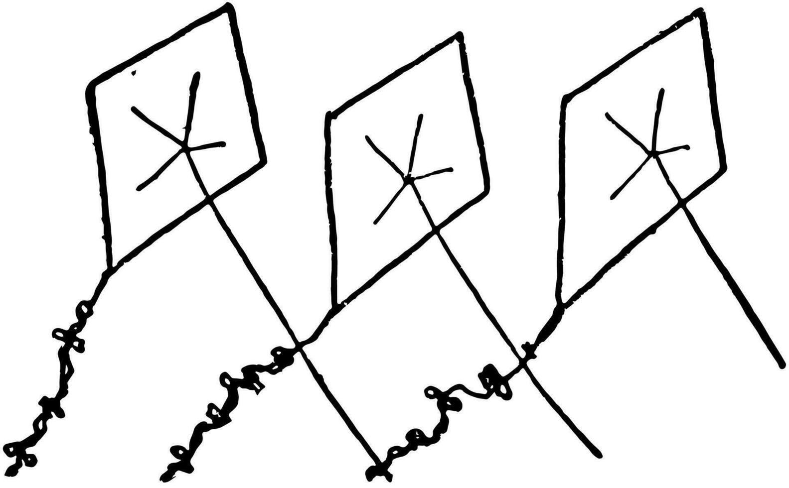drei Drachen, Jahrgang Illustration vektor