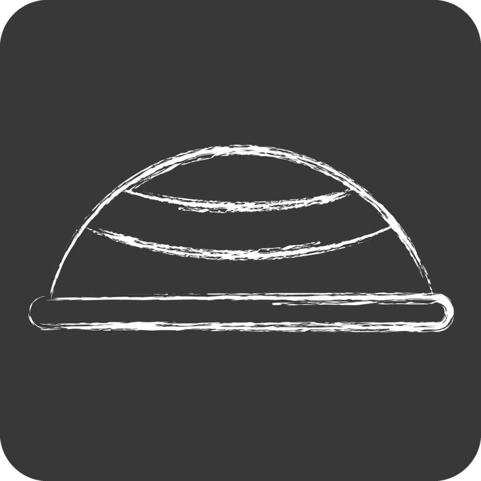 Symbol Hut. verbunden zu Ramadan Symbol. Kreide Stil. einfach Design editierbar. einfach Illustration vektor