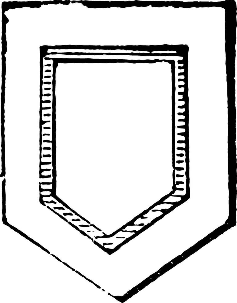 Orle hat ein untergeordnet gewöhnliche zusammengesetzt von doppelt Linien, Jahrgang Gravur. vektor