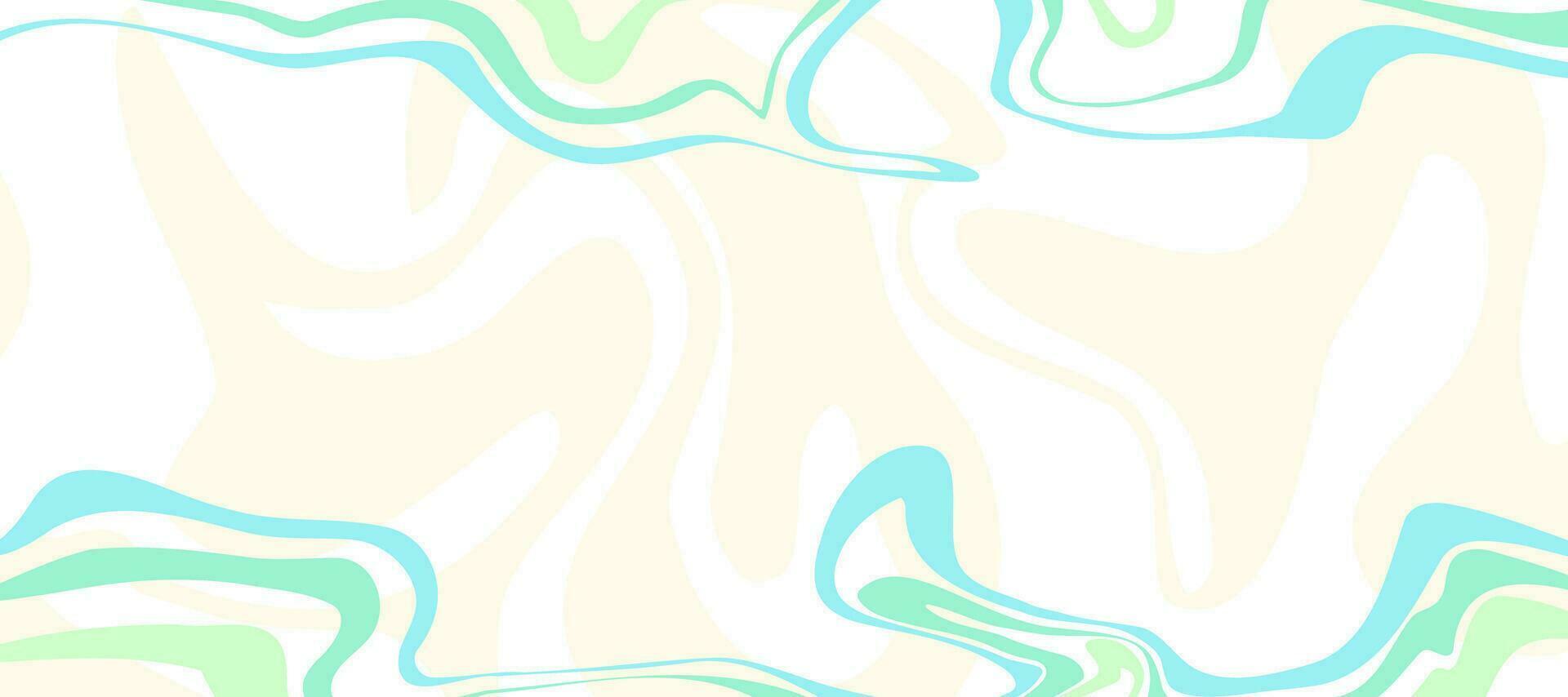 abstrakt grön Ränder flytande psychedelic baner ram bakgrund vektor