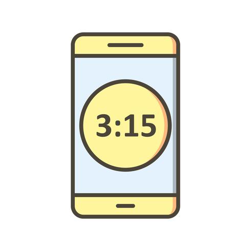 Zeitanzeige Mobile Anwendungssymbol Vektor