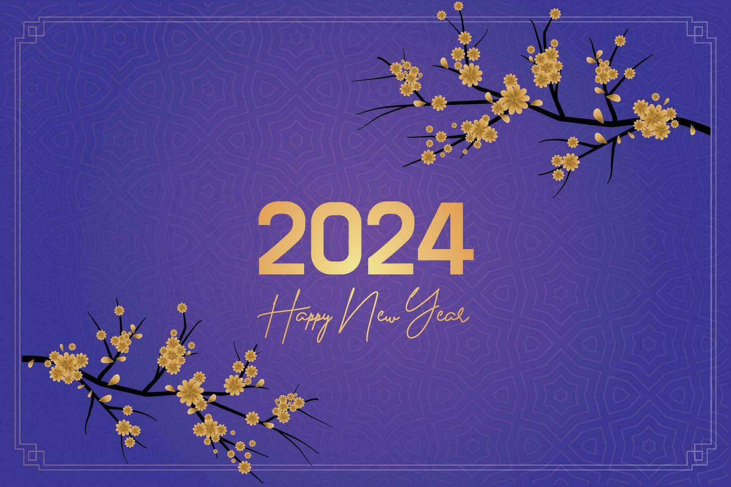 kinesisk lunar ny år festival 2024 firande, Lycklig ny år bakgrund dekorativ element. vektor