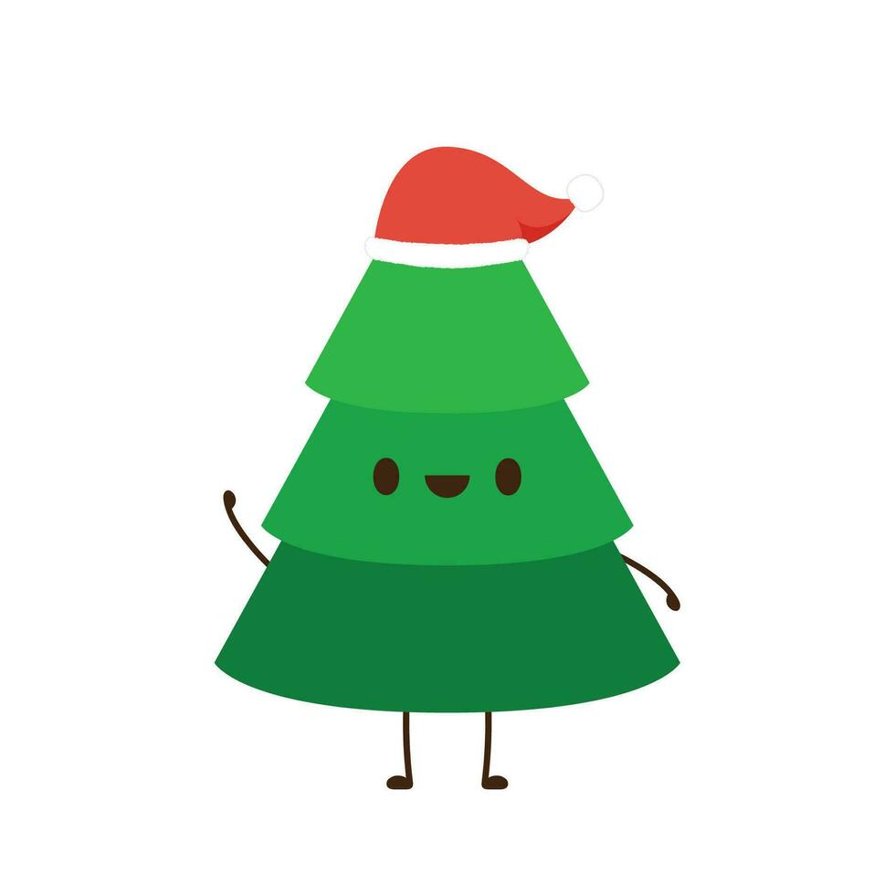 Weihnachten Baum Charakter Design. Weihnachten Baum Vektor. vektor