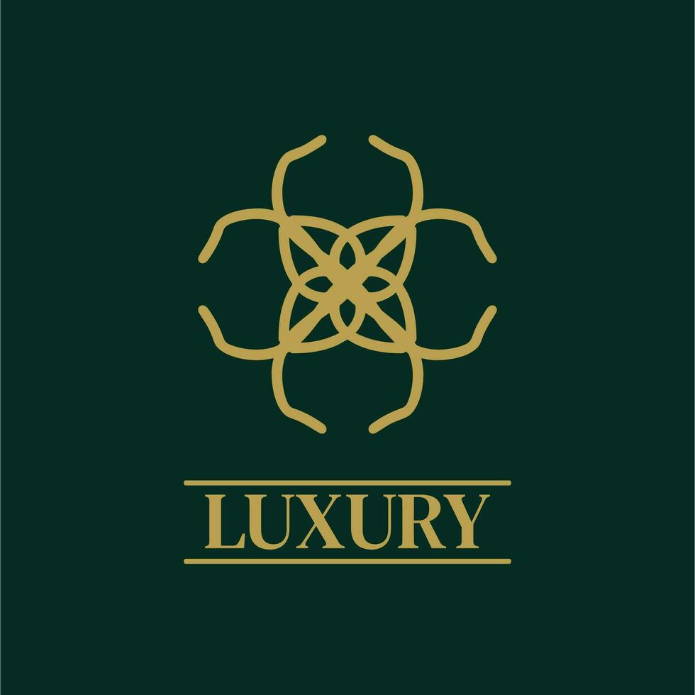 mandala geometrisk prydnad logotyp elegant premie ikon vektor design