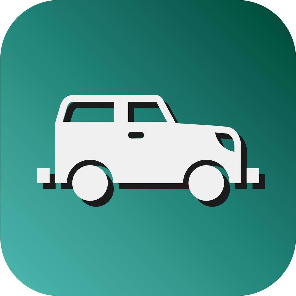 Safari Jeep Vektor Glyphe Gradient Hintergrund Symbol zum persönlich und kommerziell verwenden.