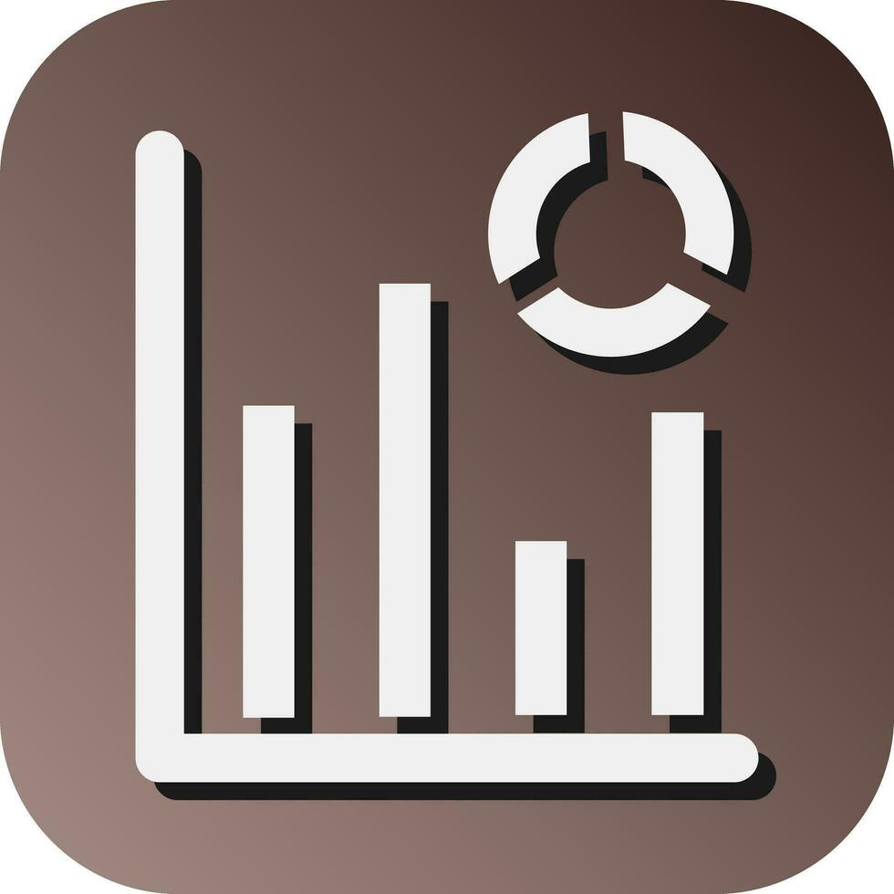 Bar Diagramm Vektor Glyphe Gradient Hintergrund Symbol zum persönlich und kommerziell verwenden.