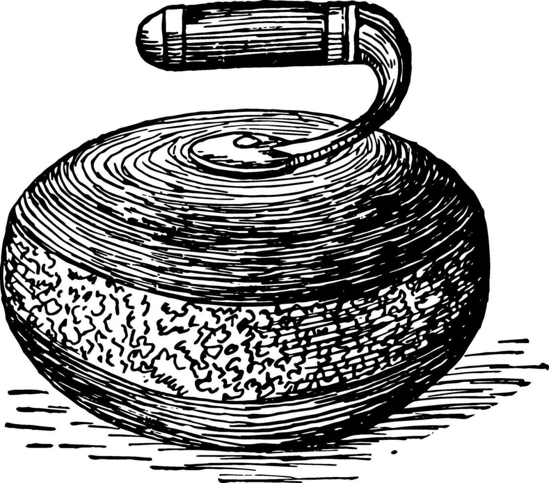 curling årgång illustration. vektor