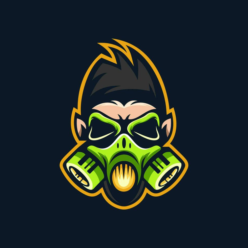 Gas Maske Esport Logo vektor