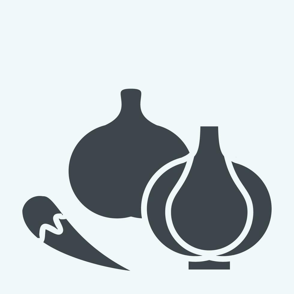 ikon rå mater. relaterad till matlagning symbol. glyf stil. enkel design redigerbar. enkel illustration vektor