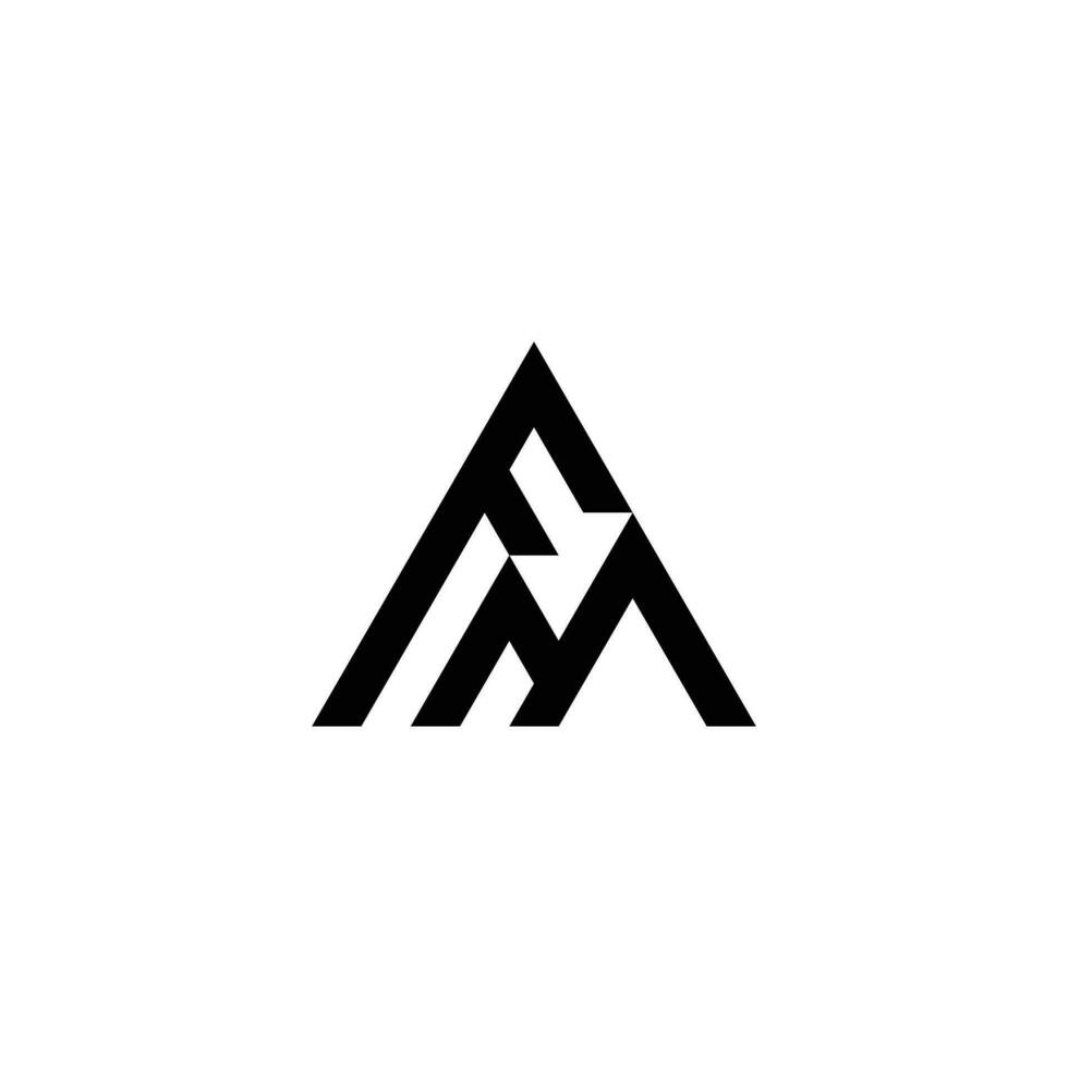 dreieckig Monogramm f und m Logo vektor