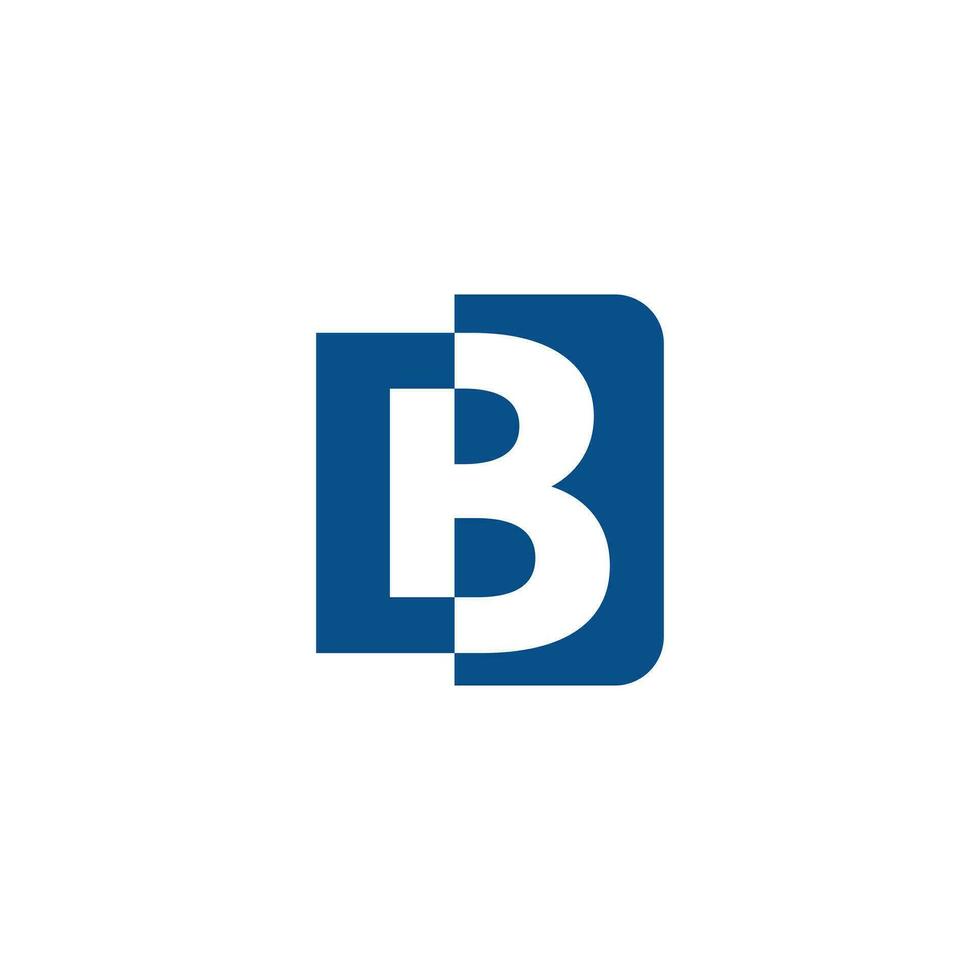 negativ Plats brev b logotyp vektor