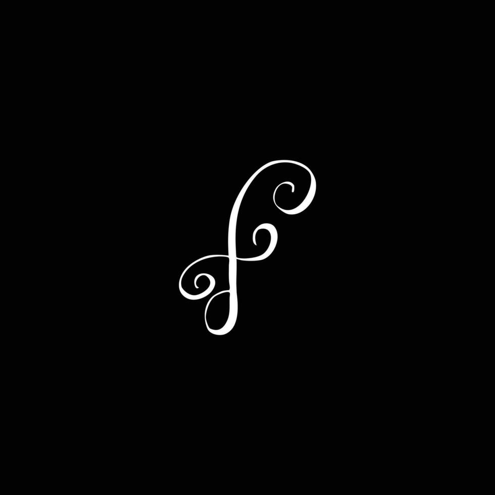 Brief f Ornament Logo vektor