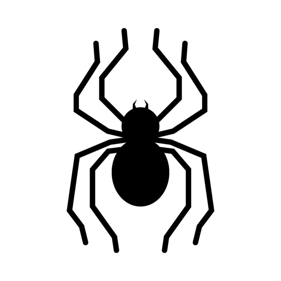 eben Illustration von Spinne Silhouette auf isoliert Hintergrund vektor