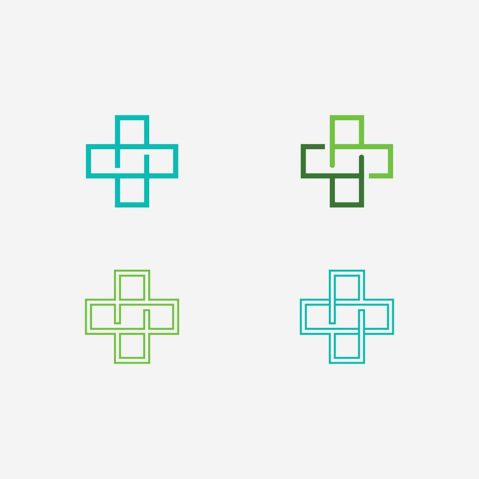 Krankenhaus und Gesundheit Pflege Logo Design Vektor Kreuz Logo Design Grafik