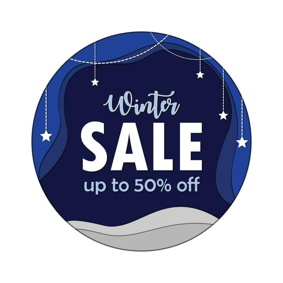Winter Verkauf 50 Prozent aus Hintergrund Vektor Illustration