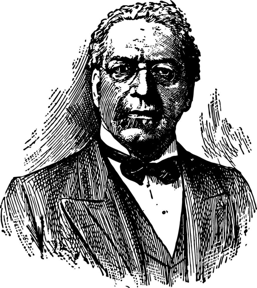 samuel gompers årgång illustration vektor