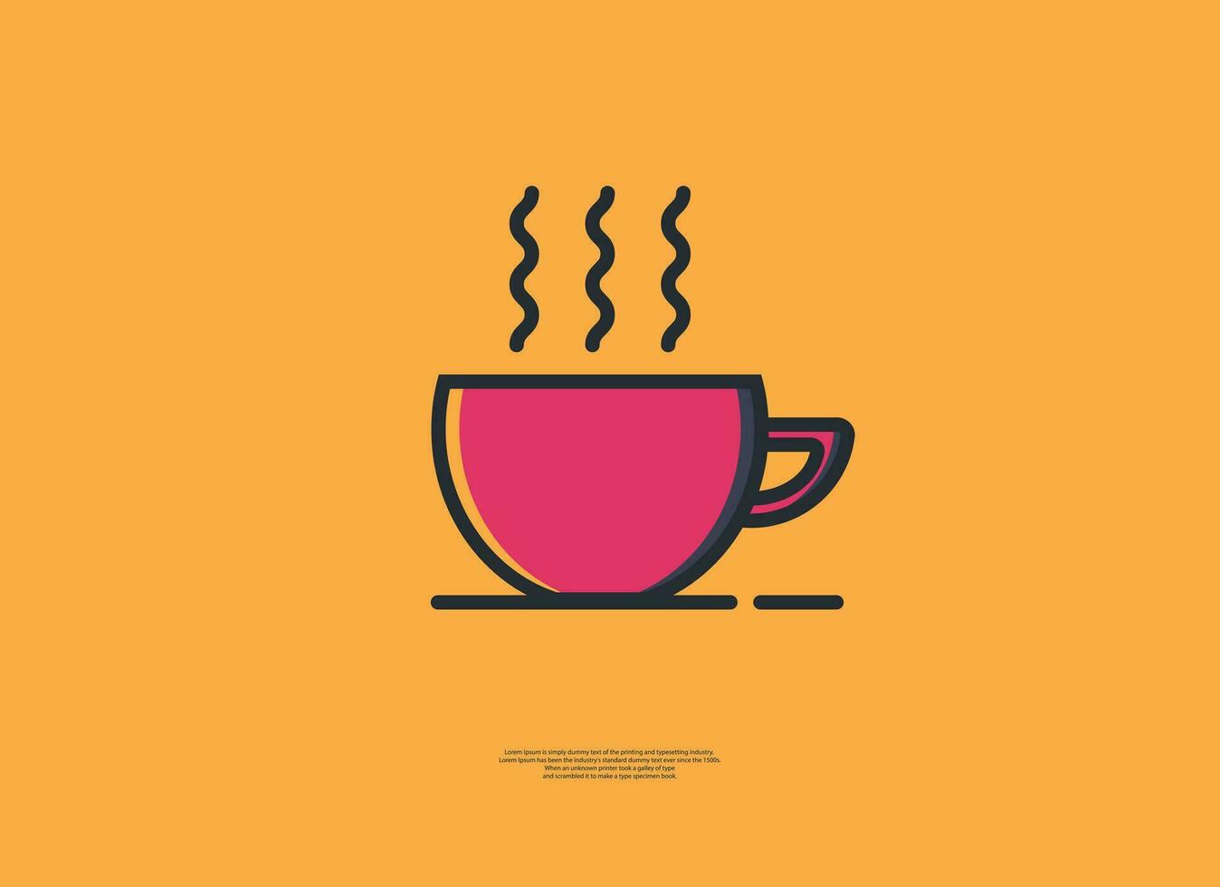 Illustration Vektor Grafik von Symbol Tasse mit Stil minimalistisch