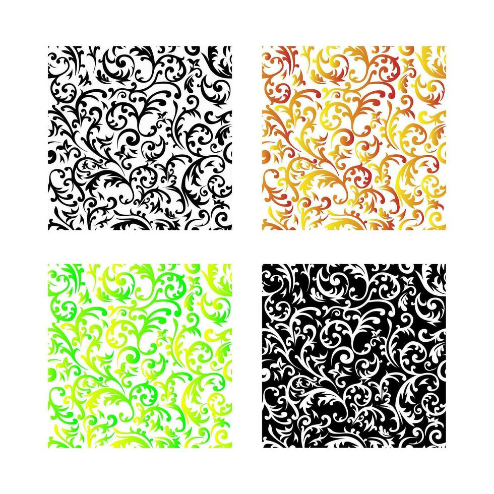 Muster Batik mit vier Art von Farben vektor