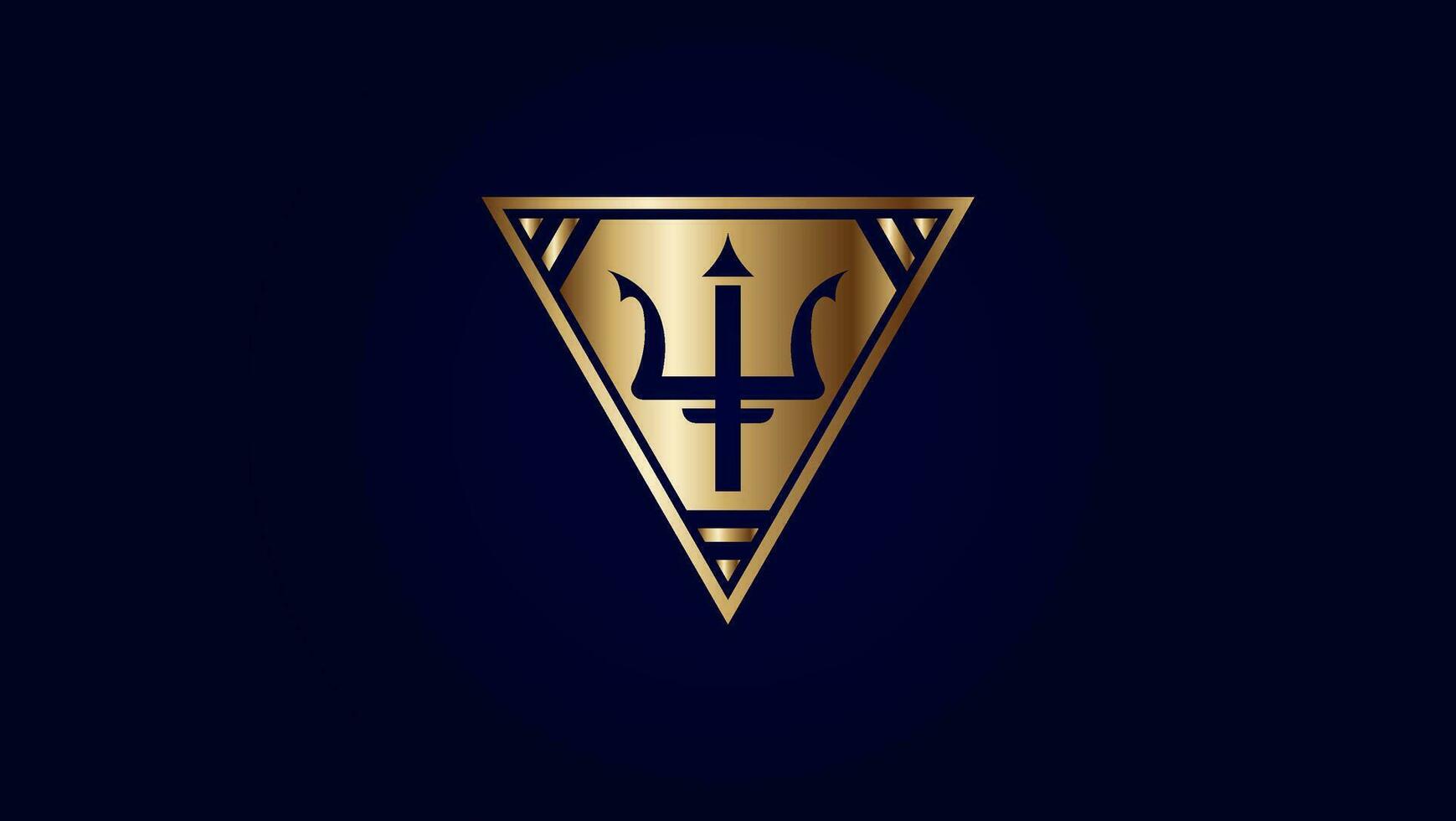 gyllene treudd logo.logo är lämplig för något lyxig och kraftfull vektor