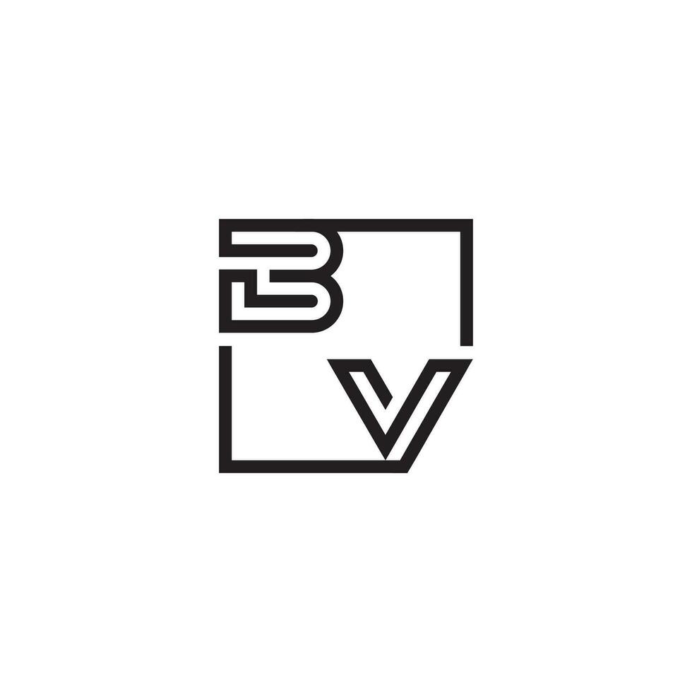 bv futuristisch im Linie Konzept mit hoch Qualität Logo Design vektor